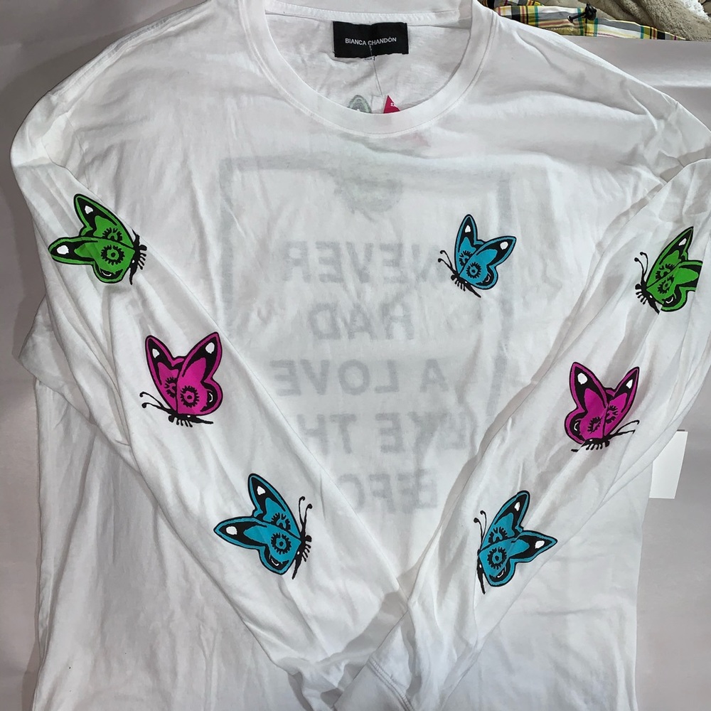 NWT bianca chandon Size 2XL butterfly/love TEE